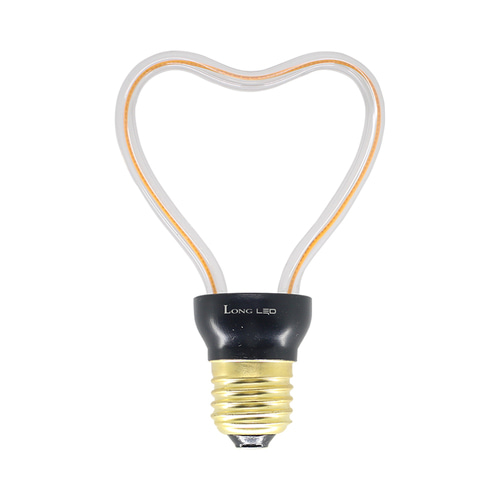 롱 LED 하트 모양 밴딩 램프 5W 전구색(노란색)