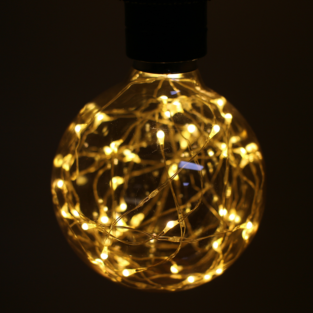 하이룩스 LED 에디슨 3W G95 은하수 전구색 볼구 램프 필라멘트 노란빛 크리스마스장식 LED볼구 모양전구 은하수불꽃 백열에디슨 40W 대체 골드 은하수램프 골드전구